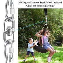 Fencelly - Kit di cinghie per dondolo con albero di sicurezza, per esterni, facile installazione per amache, pneumatici e piattini