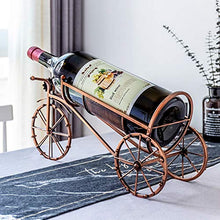 Portabottiglie singolo in ferro, portabottiglie decorativo da pavimento per carrozza romana, decorazione di mobili/A / 33.5×12×19.5cm