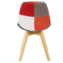 WOLTU BH29mf-6 Sedie per Sala da Pranzo Soggiorno con Schienale Tessuto di Lino Legno Patchwork 6 Pezzi