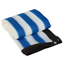 Telo Ombreggiante, 85% Tessuto reticolato for Telo Parasole - Rete Resistente ai Raggi UV for Copertura vegetale, Serra, fienile o canile (Striscia Bianca Blu) (Size : 2m x 1m)
