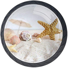Conchiglie di stelle marine da spiaggia Pomelli per Porta Set di 4 Pomelli per Mobili Manopole per Cassetti Cucina Armadio Vetro