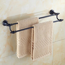Weare Home - Portasciugamani in Ottone Anticato, Effetto Bronzo, Montaggio a Parete, con Fori in Stile retrò, Lunghezza 62 cm