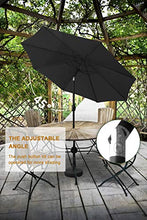 SUNNY GUARD Ombrellone da 270 cm con Pulsante di inclinazione e manovella, ombrellone con palo in Alluminio da 38 mm, per Giardino, Patio, Piscina,Antracite