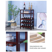 Cremagliera del vino, soggiorno armadietto del vino in legno massello dal pavimento al soffitto, vino visualizzazione vino rosso cremagliera multistrato, con testa in giù la cremagliera di vetro di vi