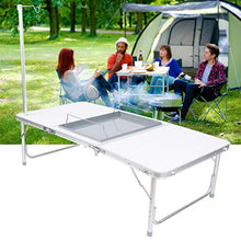 DAUERHAFT Forniture di mobili Antiscivolo Comodo Tavolo Pieghevole per Esterni, per Barbecue, Adatto per Esterni