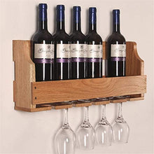 Classico Free Standing Mensola Bottiglia di vino in legno 6 Bottiglie Hanging 5 bicchieri di vino Wine Rack stand di legno Cabinet Bottle Holder dell'organizzatore di immagazzinaggio controsoffitto fo