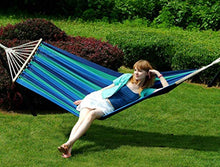 HOMEGARDEN Due amache Amaca Giardino Cotone 280 con ASSE in Legno 200x100 Cm