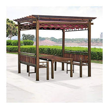 HLZY Gazebo da Giardino Giardino Gazebo, Patio Padiglione, Villa Garden Gazebo UVA Rack, Gazebo in Legno for Patio con scrivania, for Prato, Giardino, Cortile e Deck Tettoia da Esterno