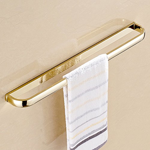 MBYW Portasciugamani Moderno Portasciugamani Elegante per Il Portasciugamani Europeo Portasciugamani Mensola in Rame Bagno Oro Antico Set di Accessori per Il Bagno (04F1), portasciugamani, 57 cm