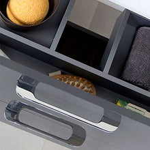 Homemania HOMRAN_5274 Mobile Bagno Happy da Parete, da Bagno, Bianco, Grigio, Cromo, in Legno, Ceramica