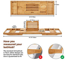 Bamboo Over Bath Bridge Vasca Caddy Tray Legno Vasca Bagno Scaffale Mensola Bagno Portasapone Pietra Pomice Bicchiere Portavivande Home Spa Esperienza Adatta alla Maggior Parte Dimensioni Vasca