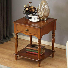 DGHJK Mobili per la casa, Comodino in Legno in Stile Americano con cassetto, Soggiorno, Tavolo da Telefono, Divano, tavolino, Camera da Letto, Tavolo angolare
