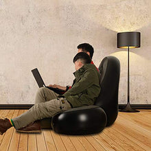 Poltrona Relax Gonfiabile con Poggia Piedi, WEYFLY Sofa Set Divano, Comoda e Resistente, 100 x 35 x 90 cm