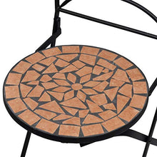 Oushome Set Bistrò 3 pz con Mosaico in Ceramica Terracotta