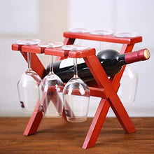 DAGONGREN Solido Wine Rack Legno, Holder Nordic Creativo Minimalista Moderno del Salone della casa Cup