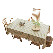 BKKENIDN Tovaglia, Tovaglia da Tavolo Lavabile in Lino Cotone Ricamato Tridimensionale, Adatta per Picnic Interni ed Esterni, Giardini, Matrimoni