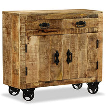 vidaXL Credenza con 2 Cassetti 1 Armadietto in Legno Grezzo Mango Cassettiera