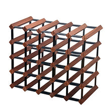MXueei ZfgG Portabottiglie da Vino in Legno da 25 Bottiglie, Supporto con portaoggetti portaoggetti da banco, Robusto Supporto portabottiglie per Cucina o Bar per Uso Domestico, 51 × 41,5 × 23,5 cm