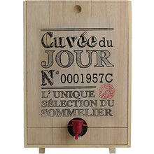 Totally Addict KV7233 - Dispenser per bevande con rubinetto, cantina e coprivaso da vino, in legno beige, altezza 31,5 x 16 x 22 cm