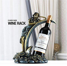 JBNJV Portabottiglie per Vino da banco, portabottiglie per Vino da appoggio, Artigianato, Resistente Resina Premium a Forma di Fata dei Fiori, 25X15,3X33,5 cm
