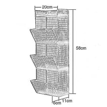 Semplicità Elegante Scaffale a Muro Scaffalature Sospese Scaffali a Ferro Battuto Retro in Legno Massiccio Cuscinetto Resistente All'Usura Forte, 3/4 Strati, 2 Colori, HJJ, bianca, 27.5x17x58cm