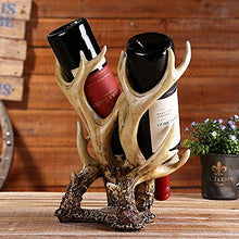 HYY-YY Nordic Home - Doppia corna ornamenti nostalgici in resina, fatti a mano, supporto da scrivania, portico, artigianato delicato e bello