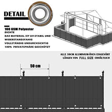 MENGH Rivestimento Recinzione Copertura 60x600cm, Balcone Copertura, Anti-UV, con Fascette e funi, per Estate ed Inverno Beige