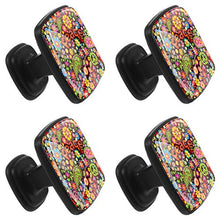 Carta da parati simbolica hippie Pomelli per Porta Set di 4 Pomelli per Mobili Manopole per Cassetti Cucina Armadio Vetro