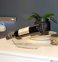 Slato Portabottiglie Porta Bottiglie da Vino da banco in plexiglass Trasparente Gemma per 1 Bottiglia
