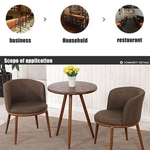 Sedia da ufficio,Tavolo morbido e confortevole Sgabello da bar Altezza della piastra del sedile 65 cm (26 pollici), struttura in legno massello Cuscino in misto cotone e lino, vernice color legno, u