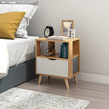 Comodino Legno Comodino impilabile Laterale Fine Comodino Mobili Camera da Letto Nightstand (37X30X44cm) per mobili Camera da Letto (Colore : Beige, Dimensione : 37cmX30cmX44cm)
