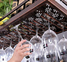 L.W.S Cremagliera Cremagliera Vintage in Ferro battuto in Ferro battuto cremagliera del Vino del Vino barretta del Vino portabottiglie di Vino Appeso retrò Bicchiere di Vino Rosso Tazza di Vino Rosso