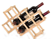 Cantinetta/scaffale per vino, legno di pino massiccio chiaro, ampilabile e impilabile ideale per Cantina, Cucina, Tavernetta e in Qualsiasi Ristorante