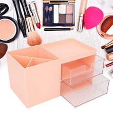 Scatola portaoggetti per organizer per trucco Cassetto multifunzione da tavolo Cassetto portaoggetti per cancelleria per gioielli Portaoggetti per ufficio Home(Rosa)