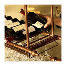 Chunjiao Supporto per Vino da ripiano, portametro in Vetro, Porta in Vetro Champagne, portacelleria, portabicchieri, Porta in Vetro a Testa in Giù Portabottiglie da Vino/portabicchieri/ripiano
