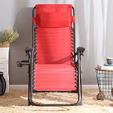 FUFU Sedie a Sdraio Lounge Chair, Adult Lounge Chair Sedia da Ufficio Outdoor Sedia Pieghevole Siesta Chair Lunch Break Chair 94 * 66 * 110cm Pieghevoli (Color : Red)