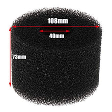 Coperchio del Filtro in Spugna per Acquario Custodia Protettiva per Piscina - 108x73mm Nero, 108x73mm