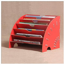 Schedario Classificatore Verticale Cartella, Classificazione dei File A 6 Strati, Design Fibbia, Borsa per Archivio in Legno per Ufficio, Archivia Cartella Desktop, Fan, Cartella per Lettere,
