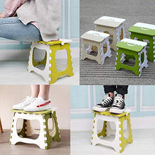 Sgabello portatile in plastica, pieghevole, facile da riporre e pieghevole, per cucina, bagno, WC, roulotte, per bambini, adulti (beige intrecciato)