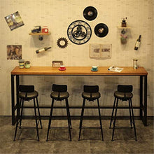 Decorative stool CSQ Home Sgabelli Alti, PU/Cuscino in Legno Massello Sgabello da Bar Bar Caffetteria Ristorante Sgabello da Pranzo in Stile Industriale Altezza 75 Cm(Color:C,Size:75CM)