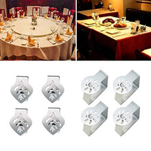 WERTAZ Clip per tovaglia in Acciaio Inossidabile,Clip Decorative per Tovaglia a Forma di Foglia in Acciaio Inox, Argento
