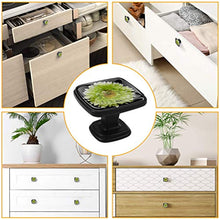 Aster fiore giallo verde bianco nero Pomelli per Porta Set di 4 Pomelli per Mobili Manopole per Cassetti Cucina Armadio Vetro