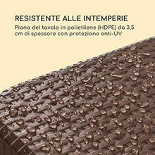 blumfeldt Burgos Family - Tavolo Pieghevole, Tavolo da Giardino, Apetto Rattan, Superficie Tavolo 178x73cm, 6 Persone, Materiali:Polietilene e Acciaio con Rivestimento a Polvere, 13kg, Marrone