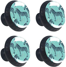 Zebra Pomelli per Porta Set di 4 Pomelli per Mobili Manopole per Cassetti Cucina Armadio Vetro