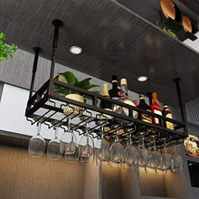 Porta Bicchieri da Vino Rosso Porta Bicchiere da Vino da Appendere a soffitto Altezza Regolabile Ferro Stile Europeo per Cucina/Bar/Ristorante Rack