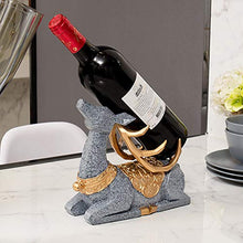 XLBAXLJ Oding Cervo Wine Rack, Grigio Fumetto Creativo Sveglio del Vino della casa cremagliera Champagne Decorazioni per la Veranda Ufficio Soggiorno Camera da Letto