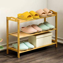 XWZH Cabinet Scarpe da Polvere Rack da Scarpe da Scarpe in bambù, con 3 Ripiani, 90 cm x 25 cm x 50 cm, per 12 Paia di Scarpe