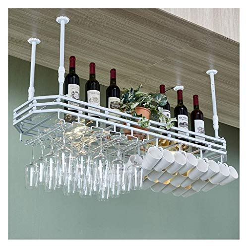 SBDLXY Portabottiglie per Uso Domestico, Decorazione Creativa Europea, Appendiabiti per Bicchieri da Vino, portabottiglie per Bicchieri da Vino, portabottiglie da Bar a Testa in Giù (Colore: Bianco
