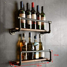 MoDi 2 Set di Vino Rack Retro Style Industriale Tubo di Acqua a Parete Vino Rack