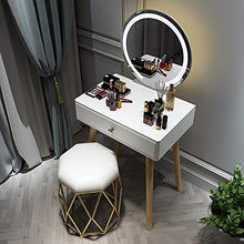 ZRN Modern Simplicity Toeletta con cassetto Specchio Regolabile Mobili per Camera da Letto Trucco Cosmetics Dresser, White